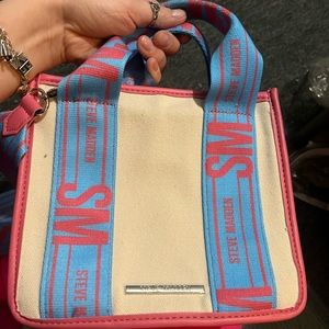 Steve Madden Blue and pink handbag.